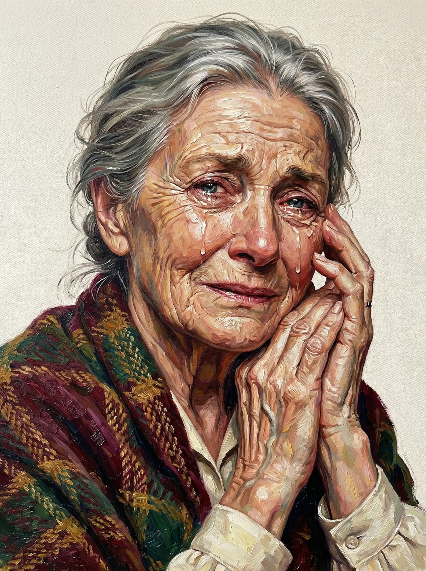 Contemplative Senior Woman (100 Color Diamond Painting) Diamond Painting kit
