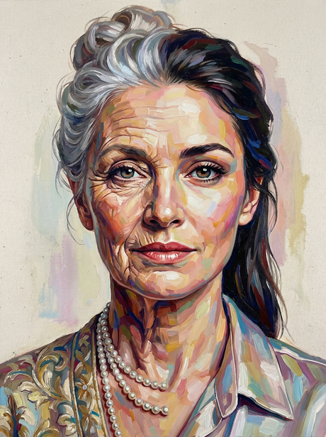 Contemporary Woman Portrait (100 Color Diamond Painting) Diamond Painting kit