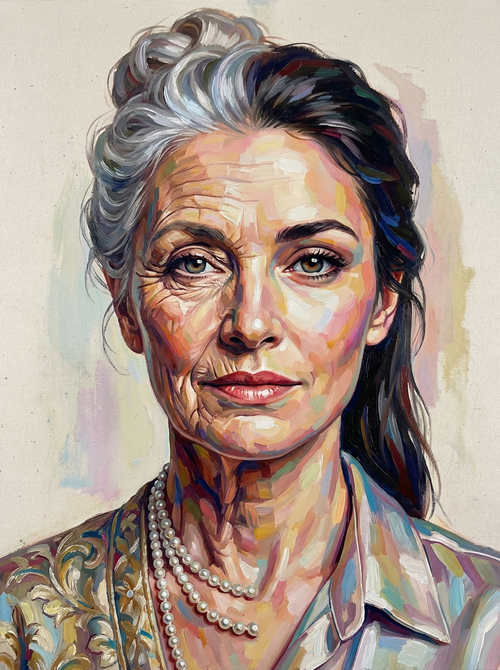 Contemporary Woman Portrait (100 Color Diamond Painting) Diamond Painting kit