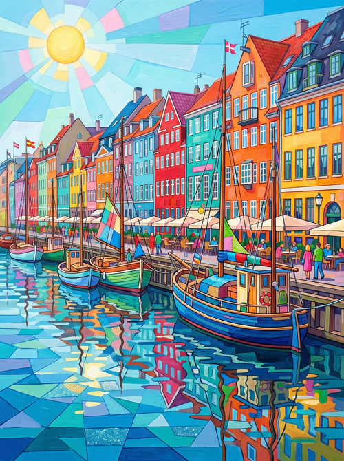 Copenhagen Nyhavn (150 Color Diamond Painting)