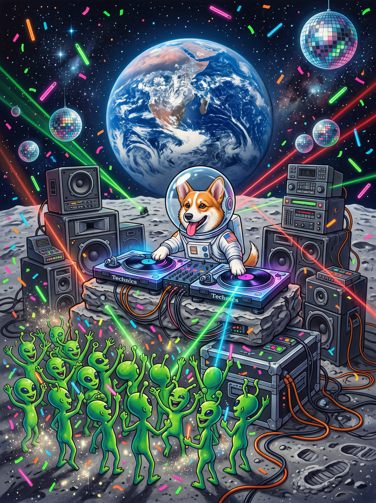 Corgi Moon Rave