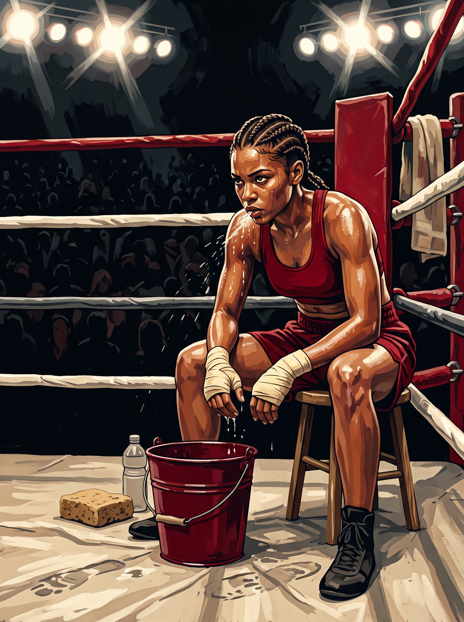 Cornrow Boxer Stance