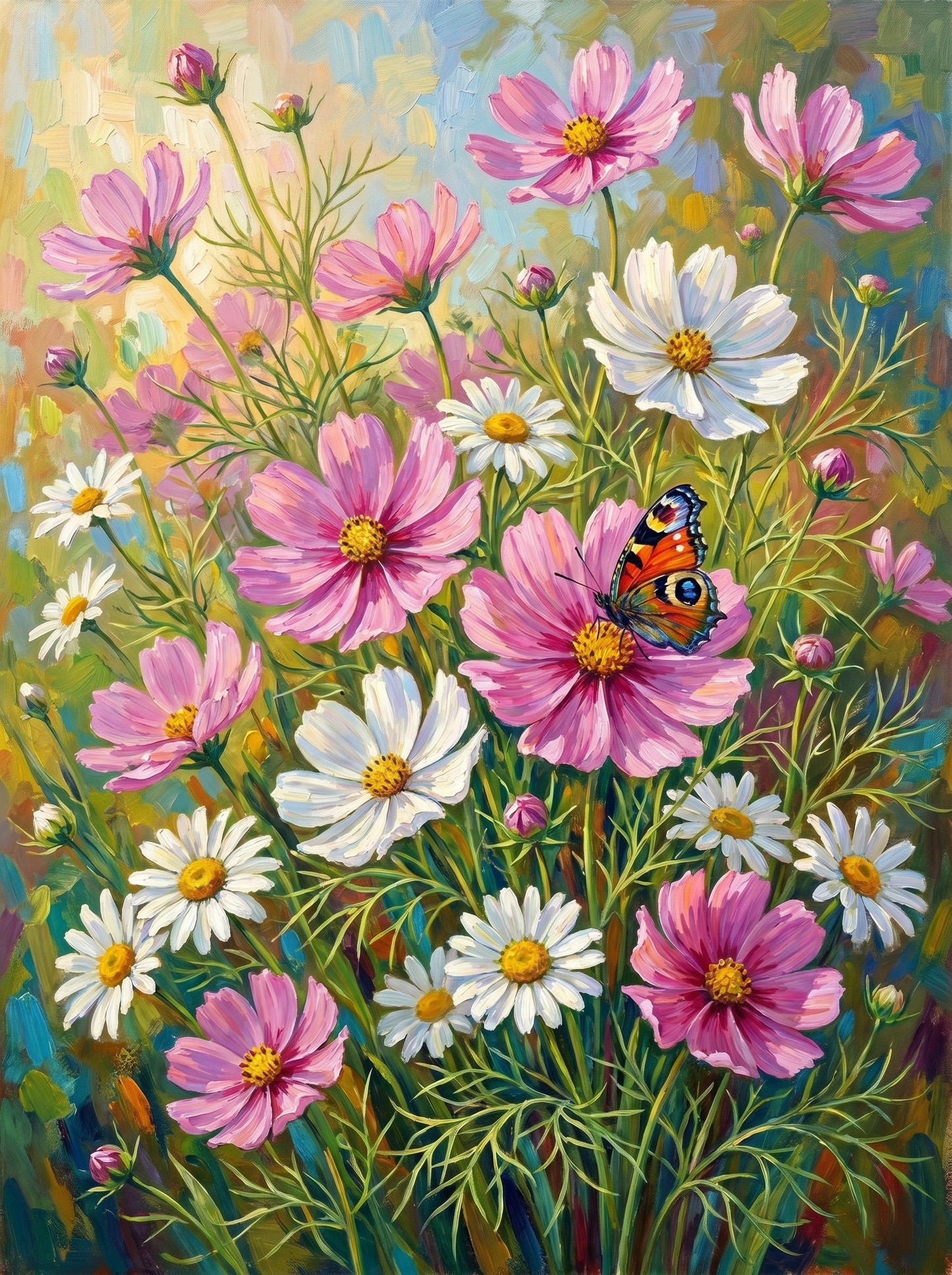 Cosmos Daisy Bright (Diamond Painting)