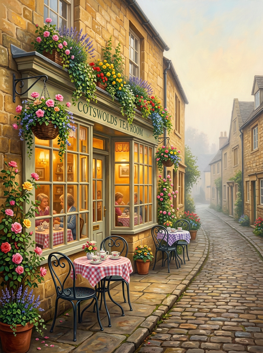 Cotswolds Tea Room (150 Color Diamond Painting)
