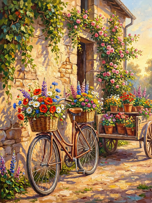 Cottage Doorway Sunset (Diamond Painting) Diamond Painting kit