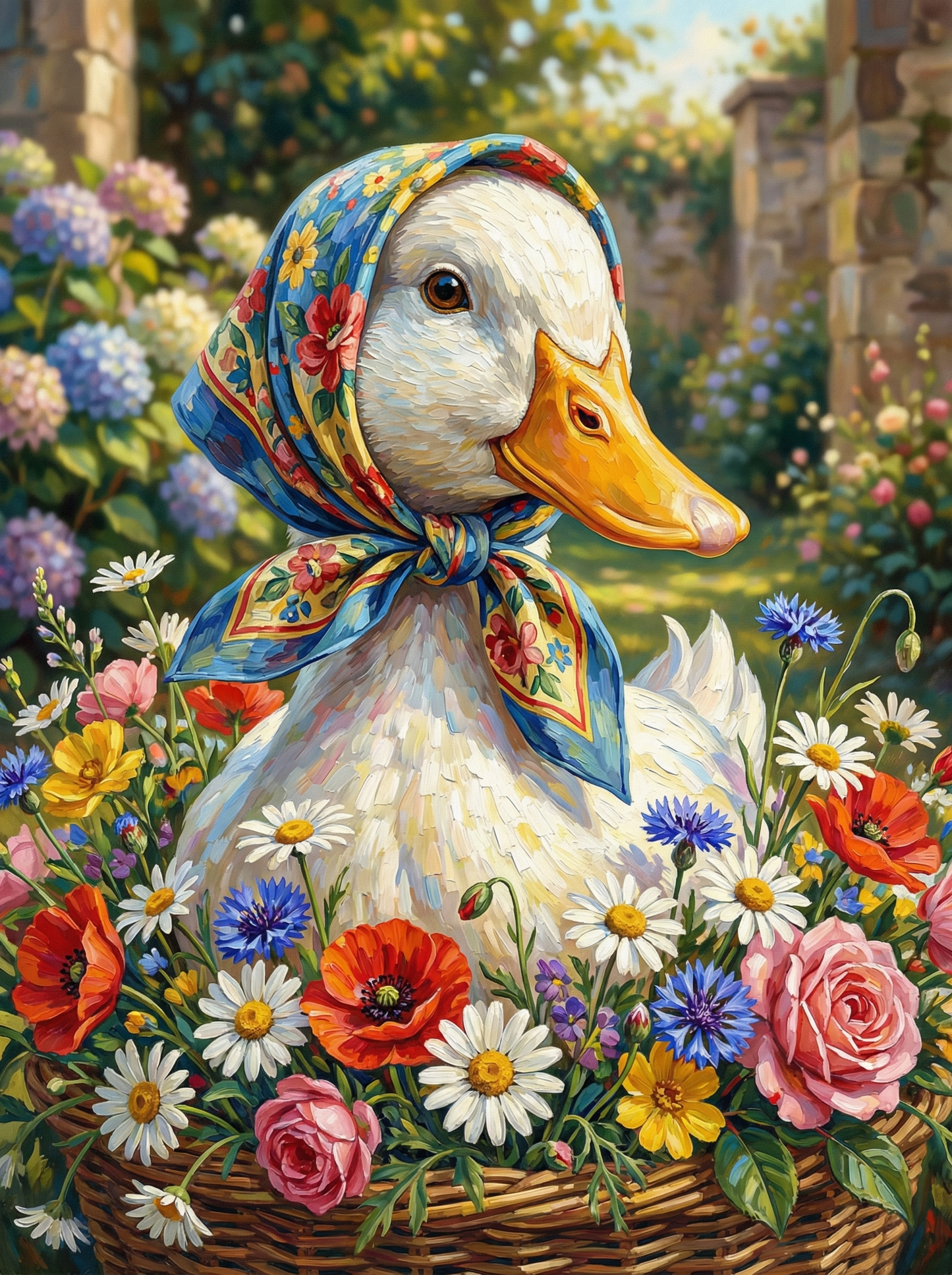 Cottage Garden Duck (100 Color Diamond Painting) Diamond Painting kit