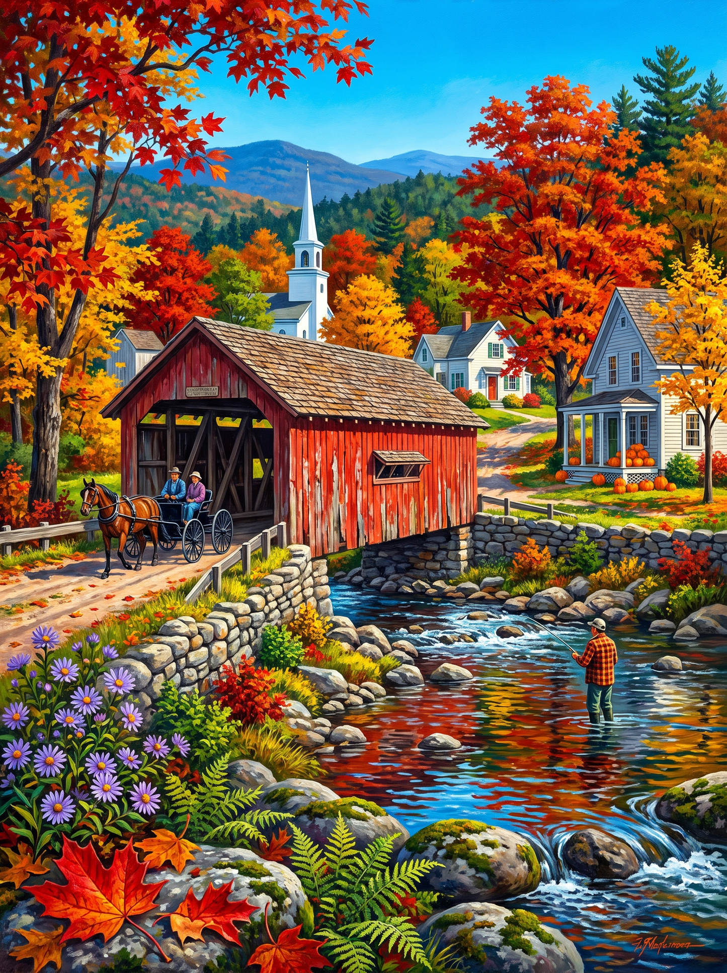 Covered Bridge Autumn