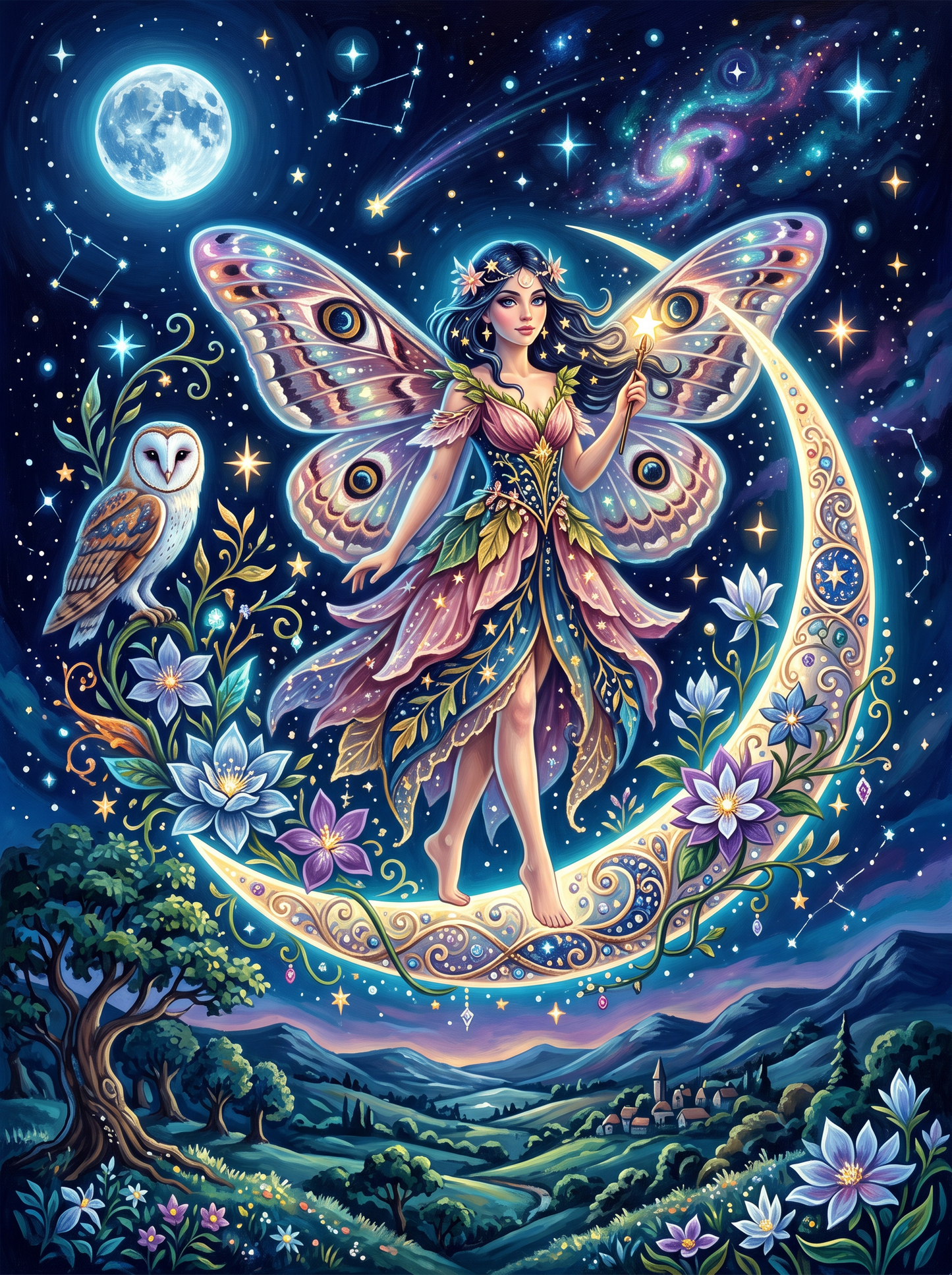 Crescent Moon Moth Fairy