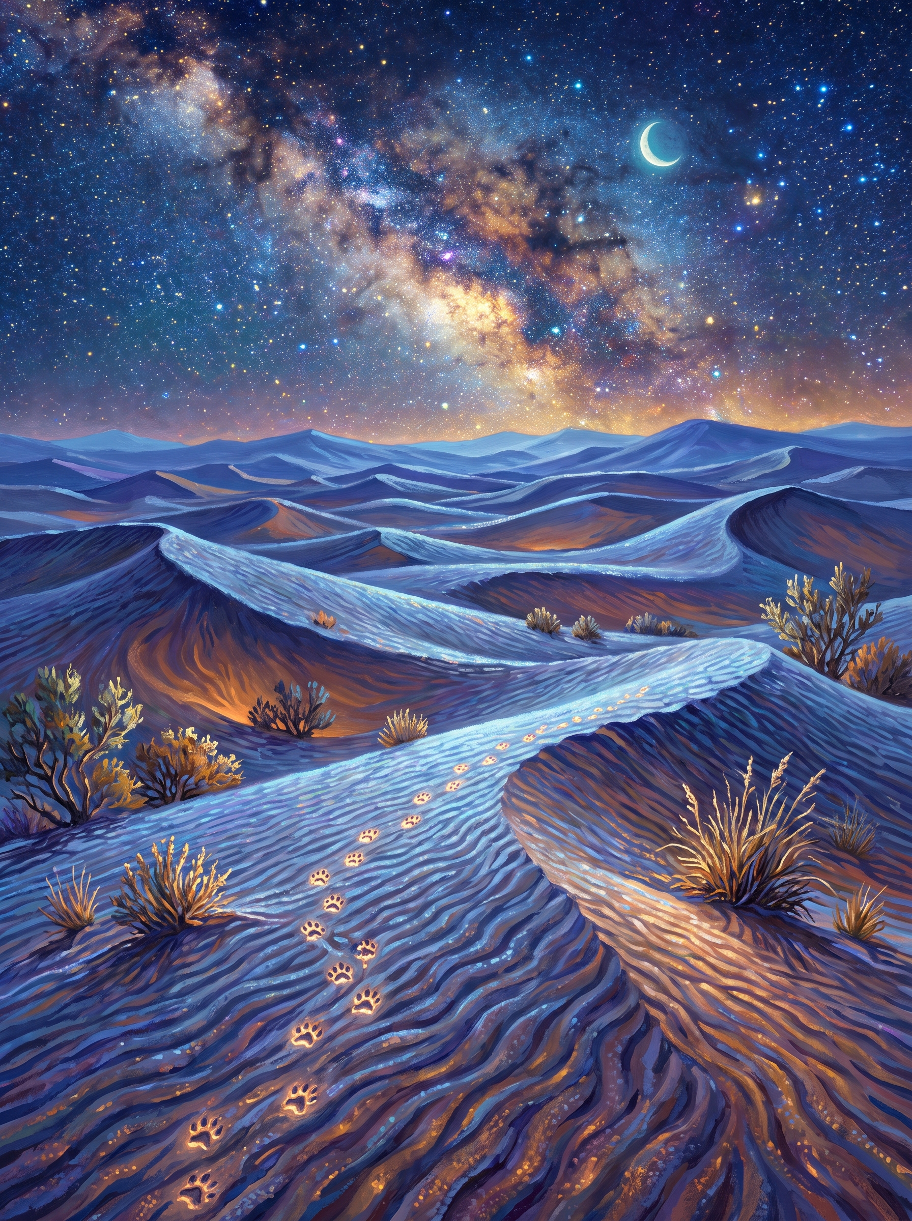 Crescent over the Dunes