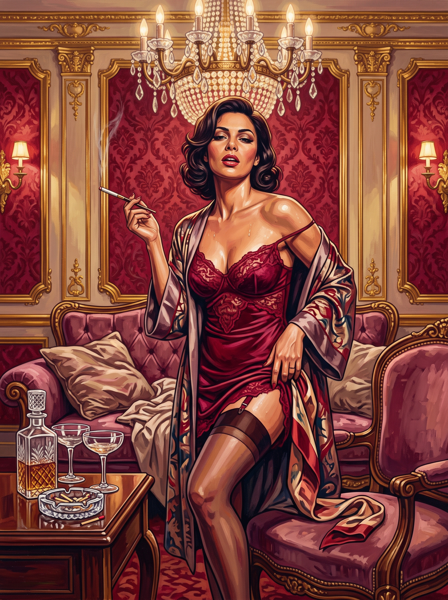 Crimson And Gold Salon