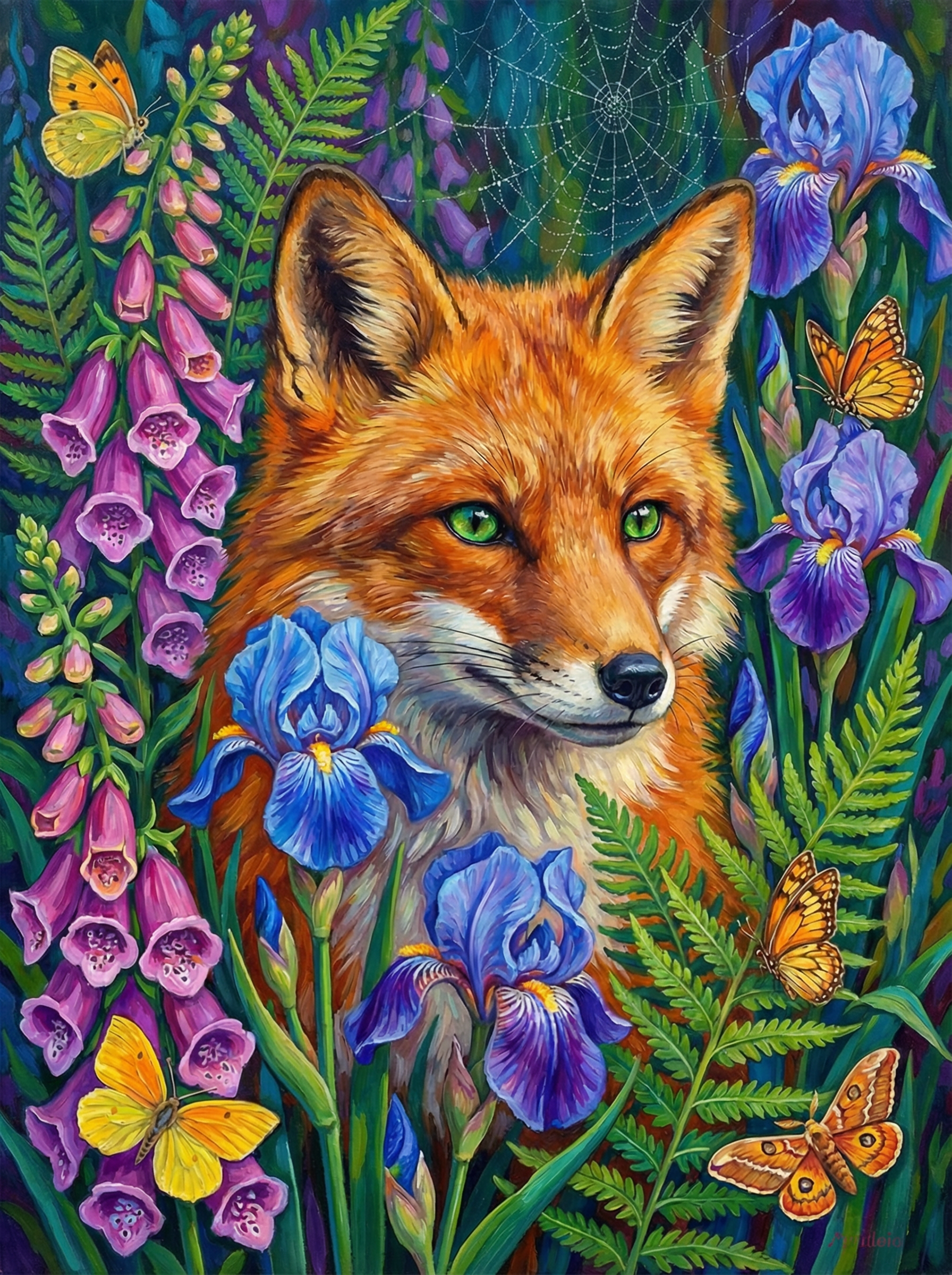 Twilight Fox Iris (100 Color Diamond Painting)