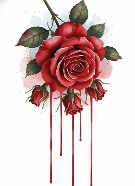 Crimson Memory (Board Canvas) Paint by Numbers kit