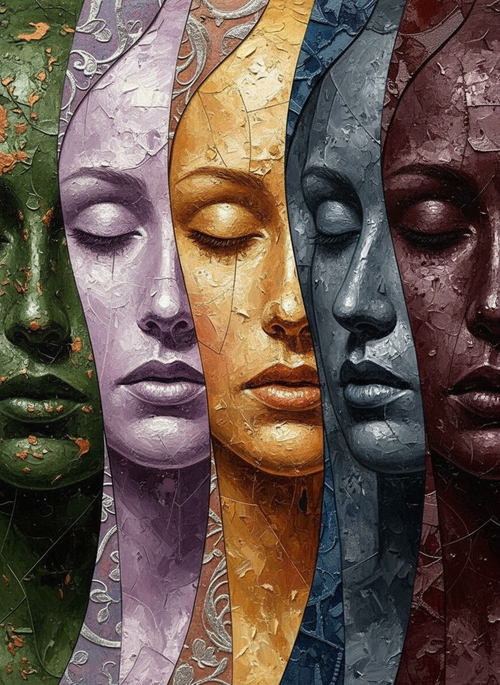 Faces of Emotion (Board Canvas)