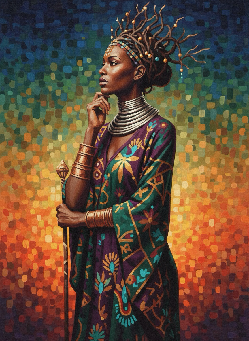 Warrior Queen Sunset (100 Color Diamond Painting) Diamond Painting kit