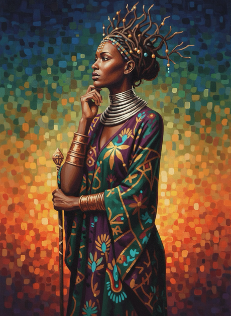 Warrior Queen Sunset (100 Color Diamond Painting) Diamond Painting kit