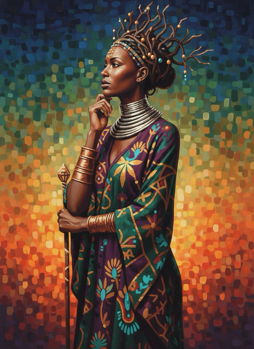 Warrior Queen Sunset (100 Color Diamond Painting) Diamond Painting kit