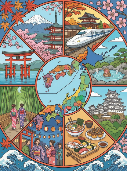 Japan Cultural Harmony (Diamond Painting) Diamond Painting kit