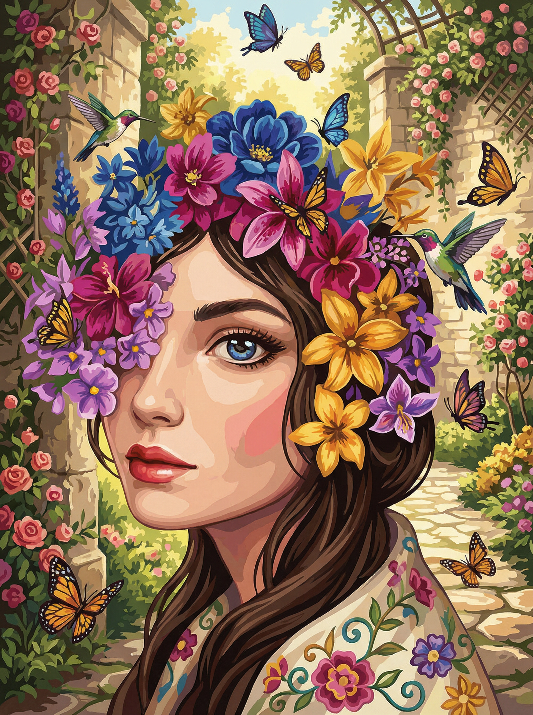 Floral Garden Grace (Diamond Painting) Diamond Painting kit