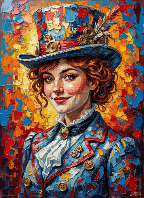 Clockwork Muse (Board Canvas)
