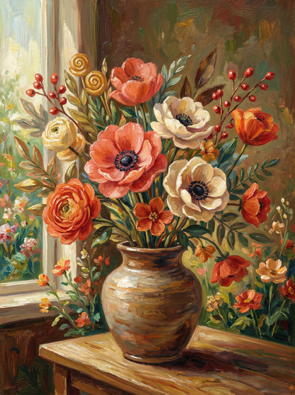 Sunlit Autumn Bouquet (Diamond Painting)