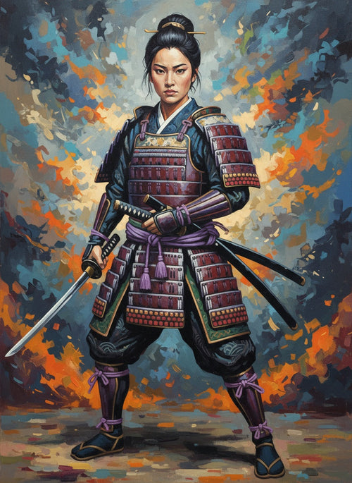 Lady Samurai (Board Canvas)