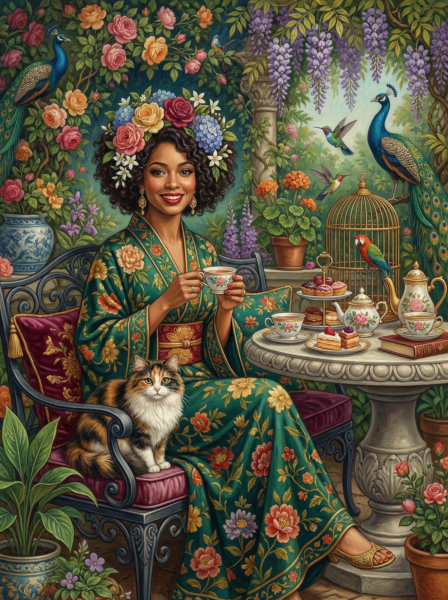 Garden Tea Harmony (Diamond Painting) Diamond Painting kit