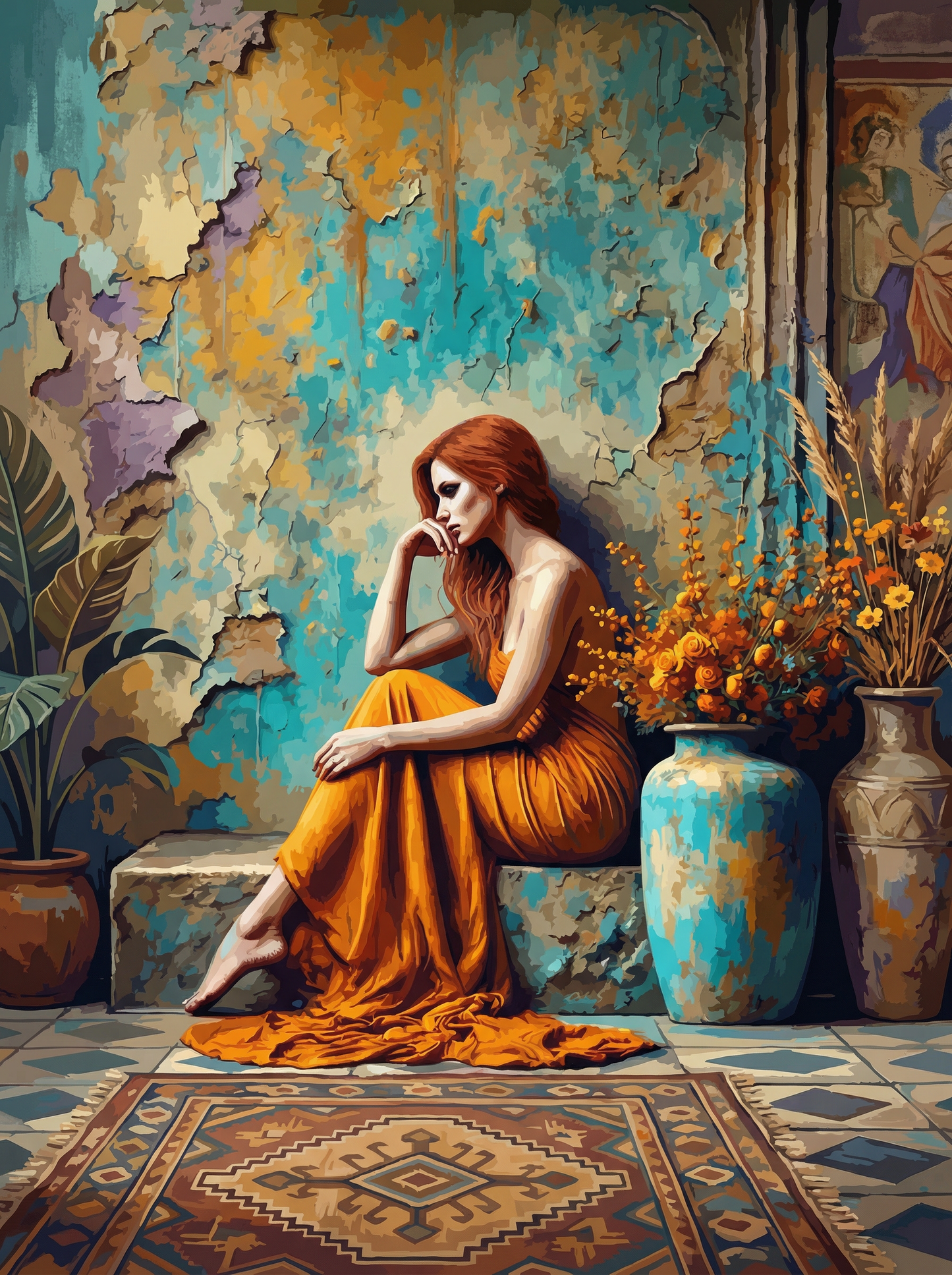 Decaying Wall Elegance (100 Color Diamond Painting) Diamond Painting kit