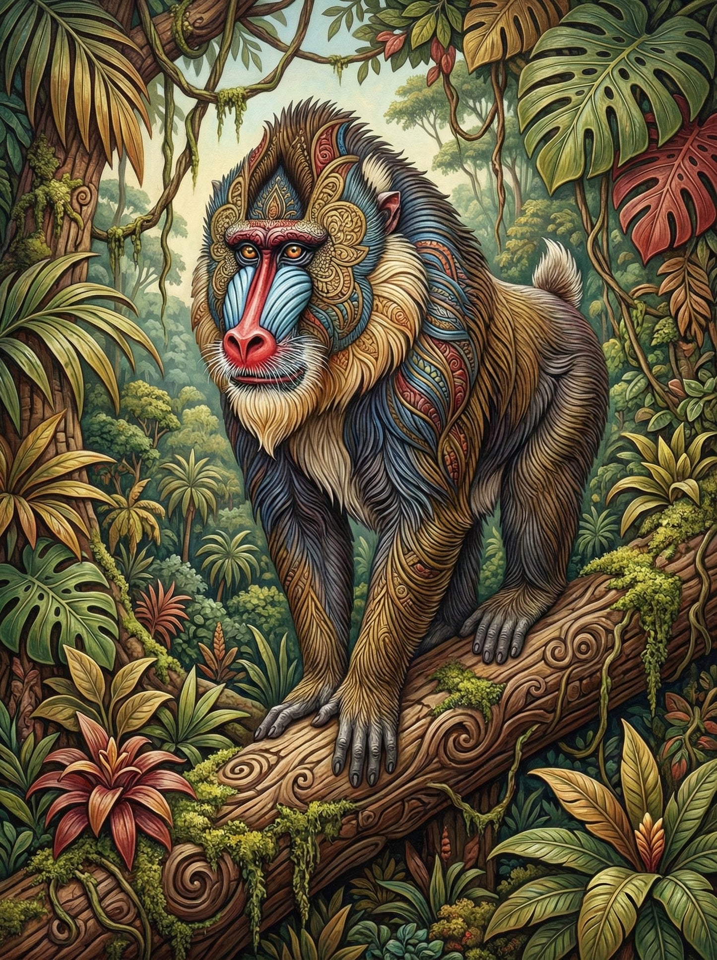 Decorative Monkey Forest (100 Color Diamond Painting) Diamond Painting kit