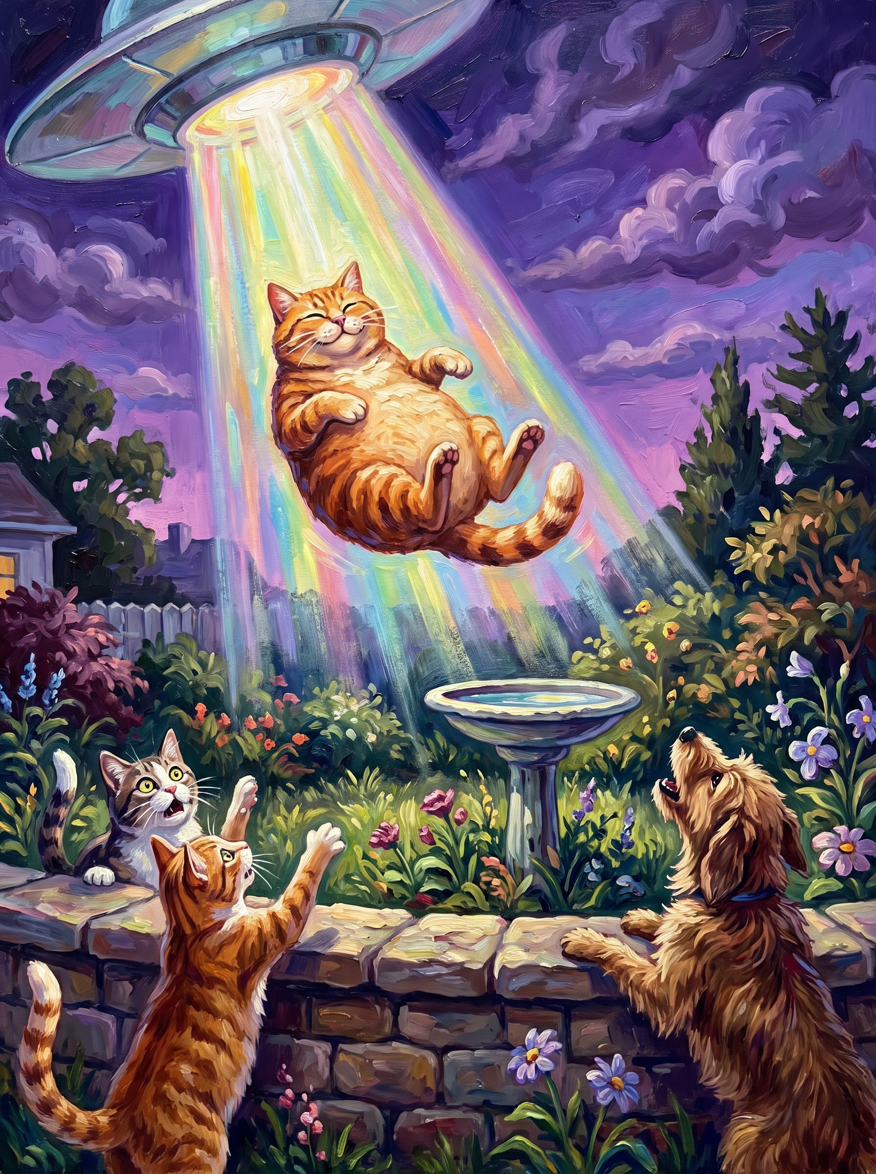 Delighted Fat Cat