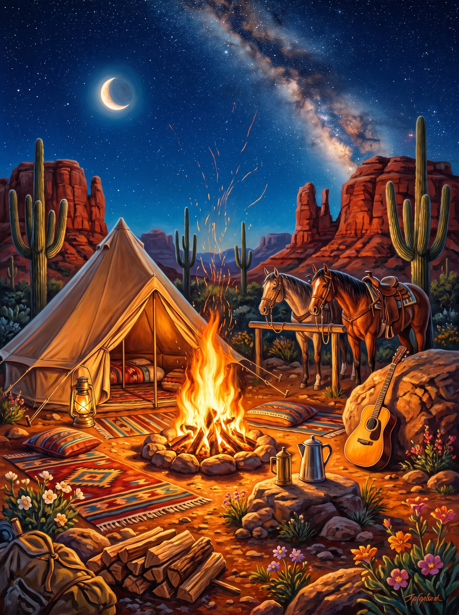 Desert Campfire Stars