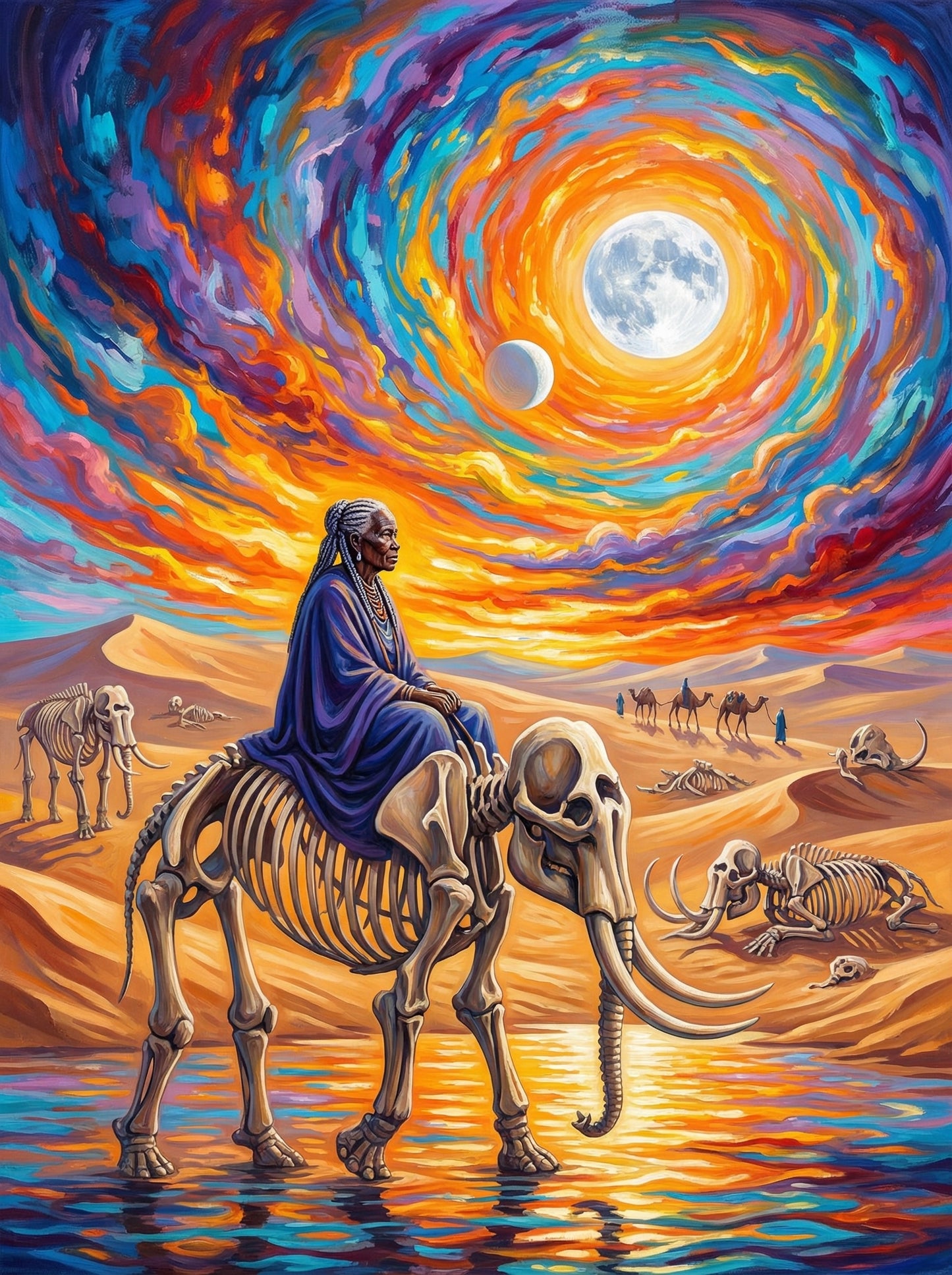 Desert Rider On Bone Camel (Diamond Painting) Diamond Painting kit