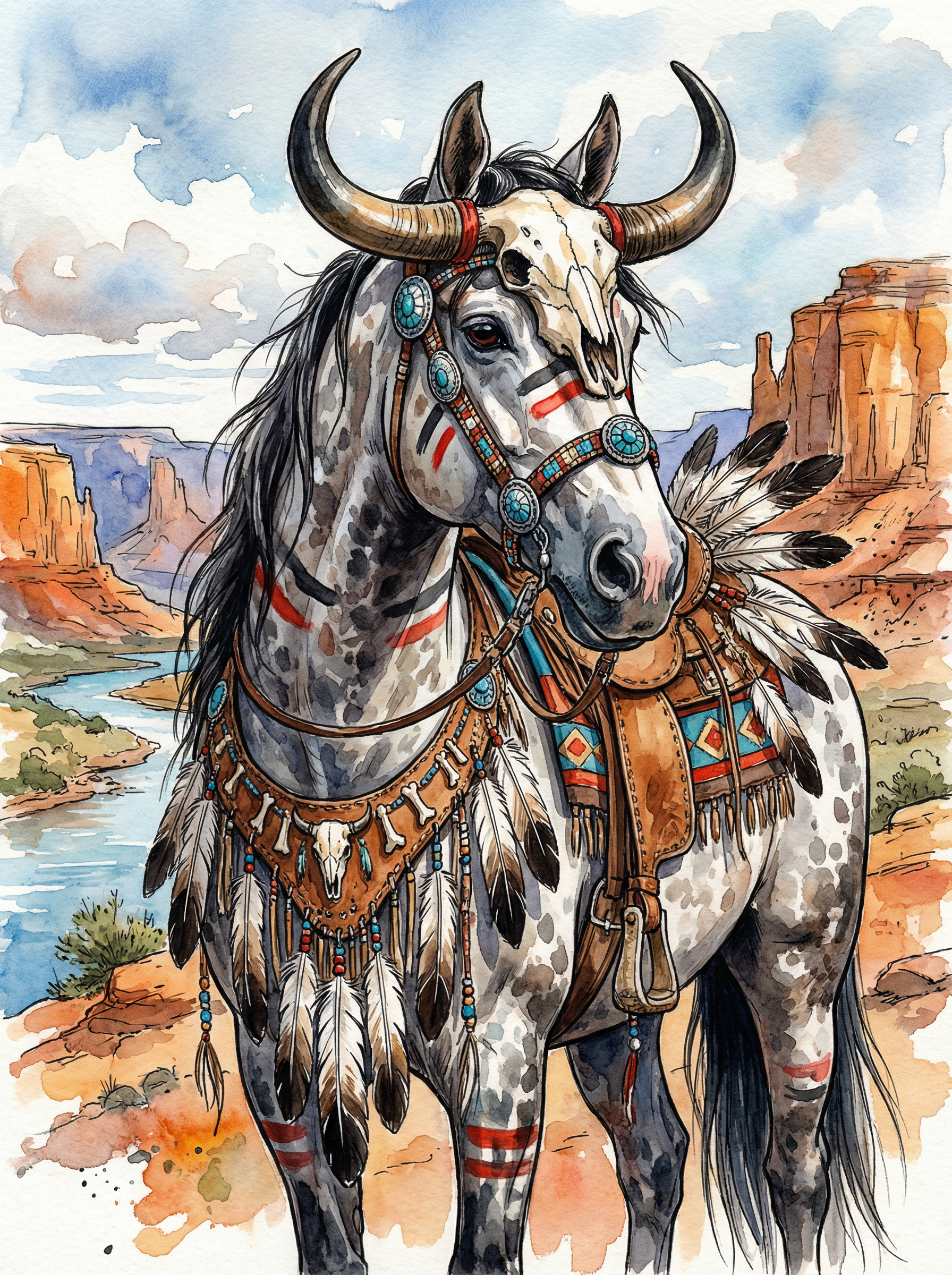 Desert Tribal Horse (Diamond Painting) Diamond Painting kit