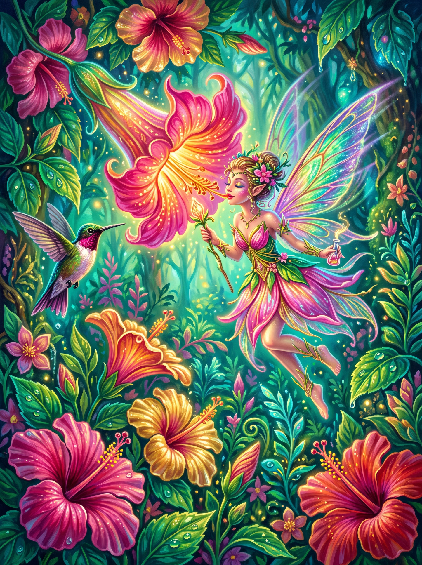 Dew Drop Hummingbird Fairy