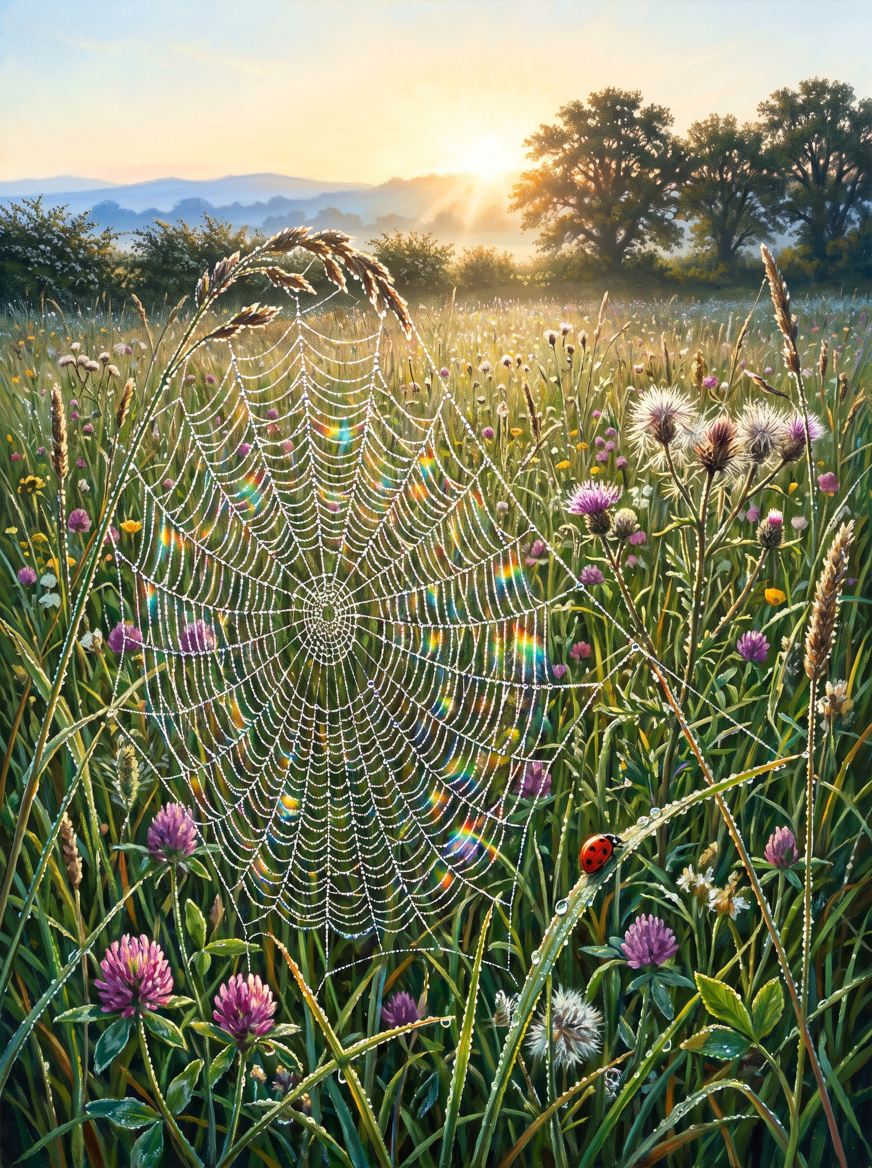 Dew Web at Dawn