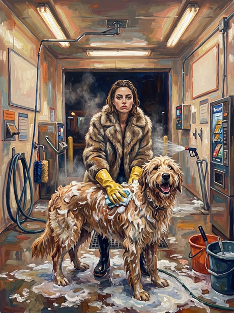 Dog Through the Rinse Cycle
