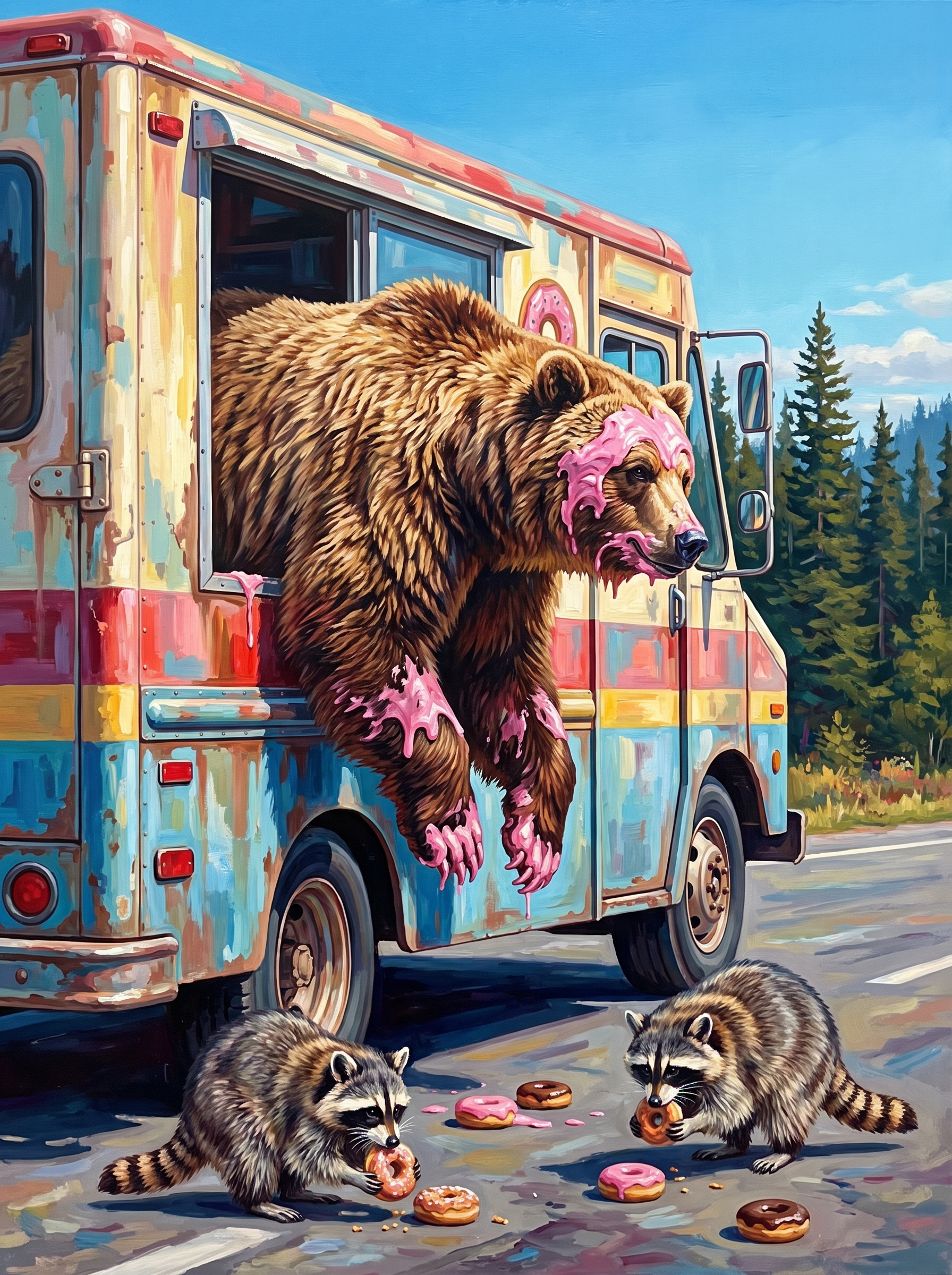 Doughnut Van Bear