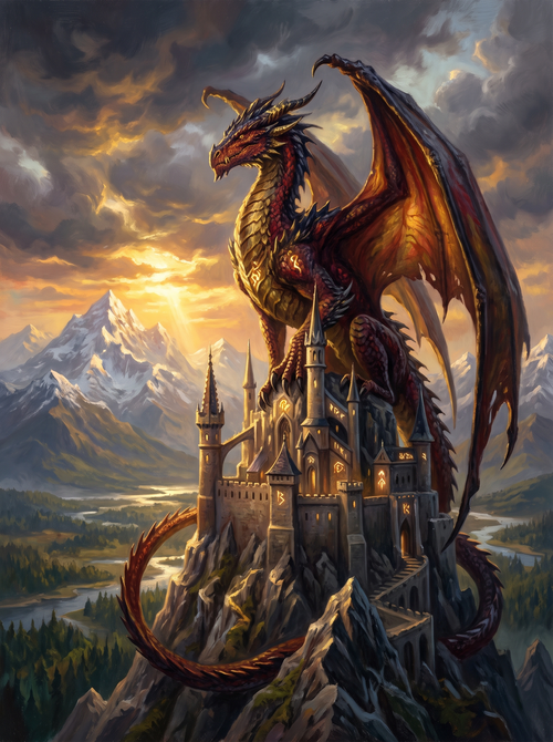 Dragon Castle Sunset