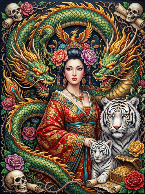 Dragon Guardian Empress (100 Color Diamond Painting) Diamond Painting kit