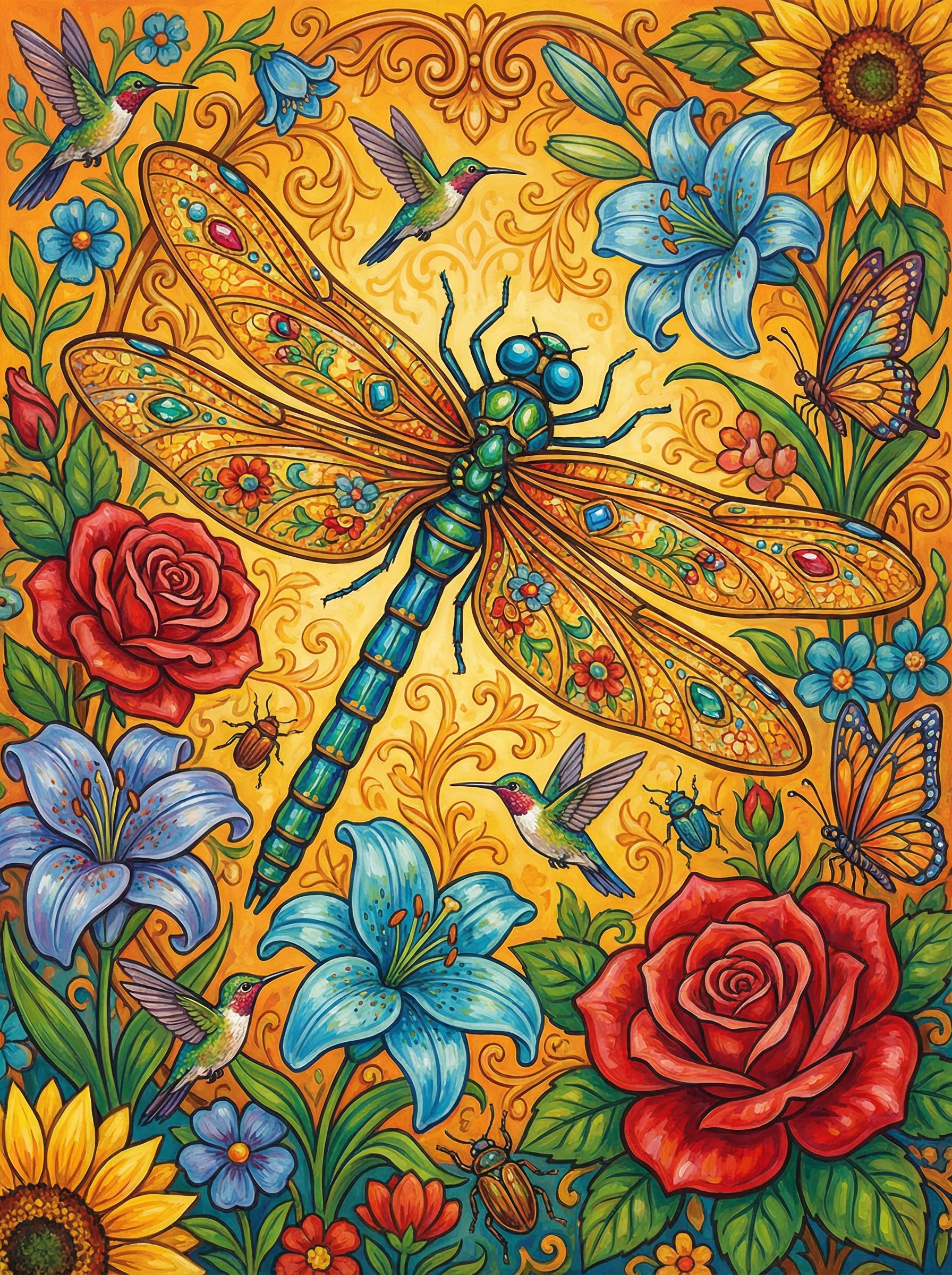 Dragonfly Garden Paradise (Diamond Painting) Diamond Painting kit
