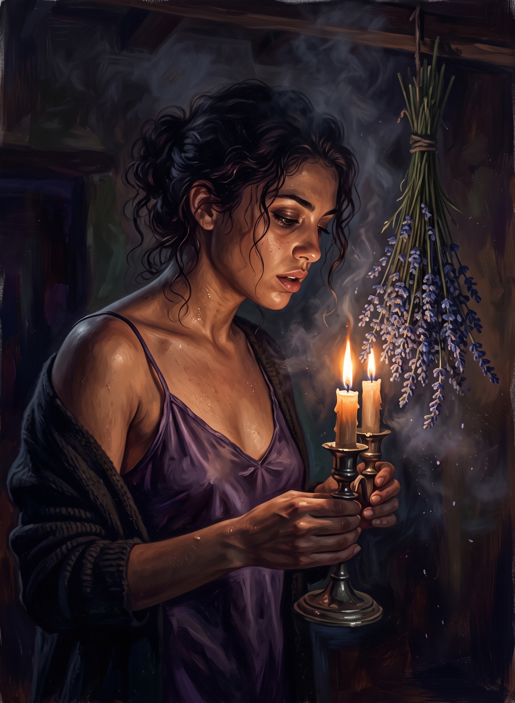 Drying Lavender Flame