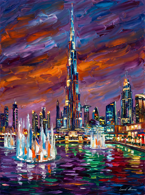 Dubai Skyline Night