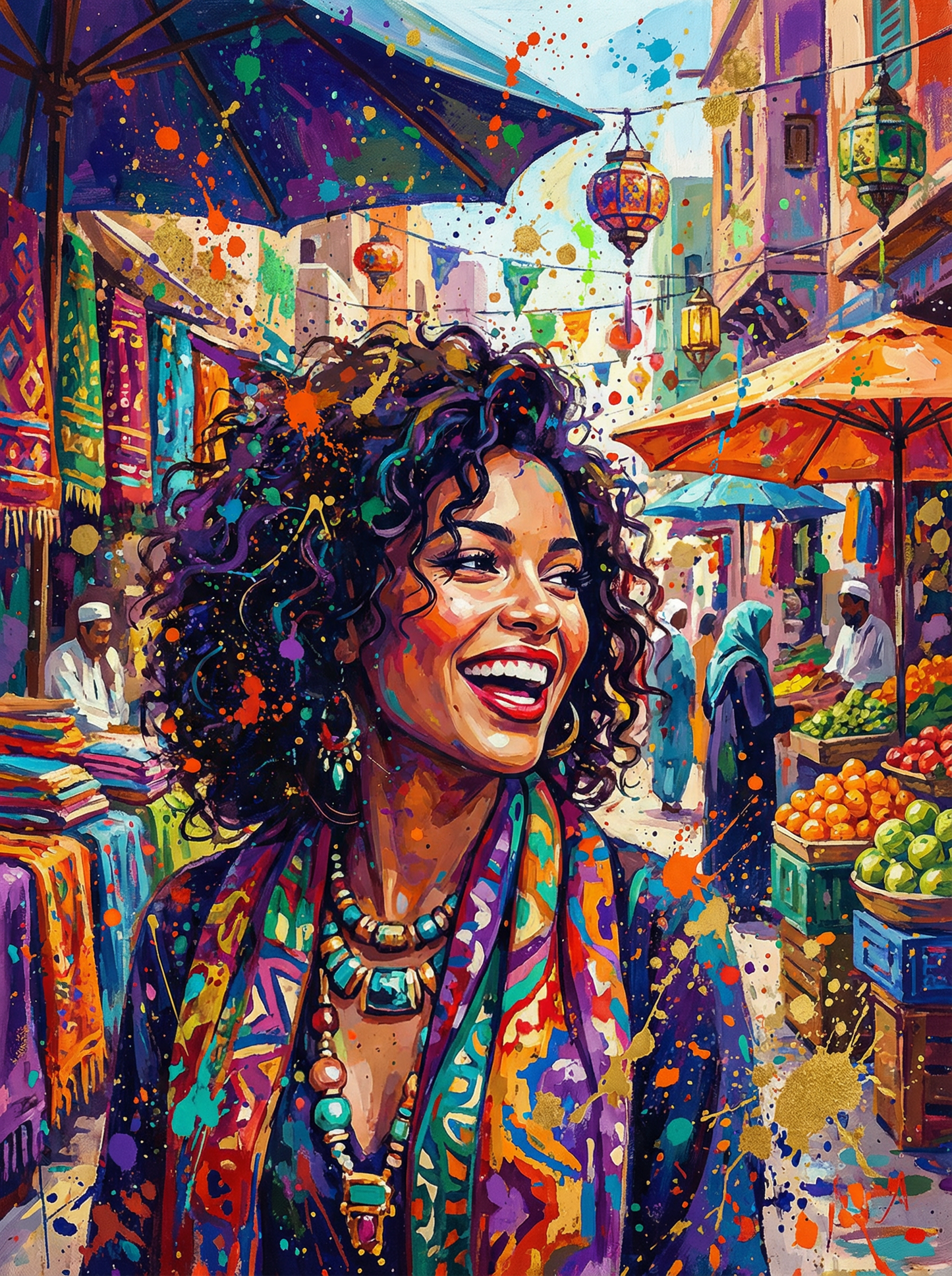 Market of a Thousand Colors (100 Color Diamond Painting) Diamond Painting kit