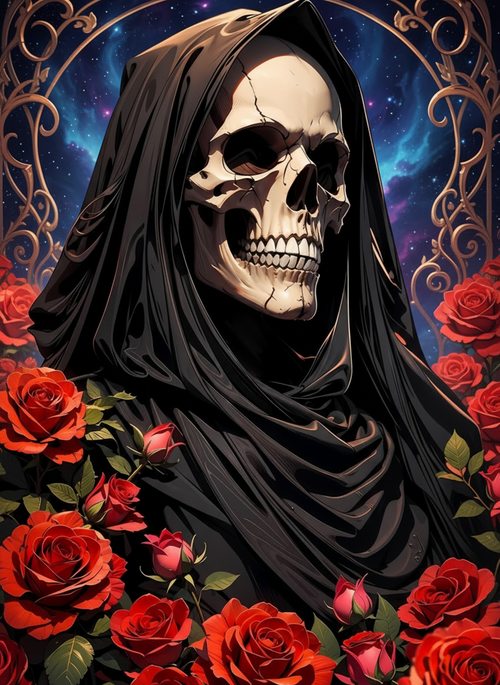 Roses of the Reaper (Board Canvas)