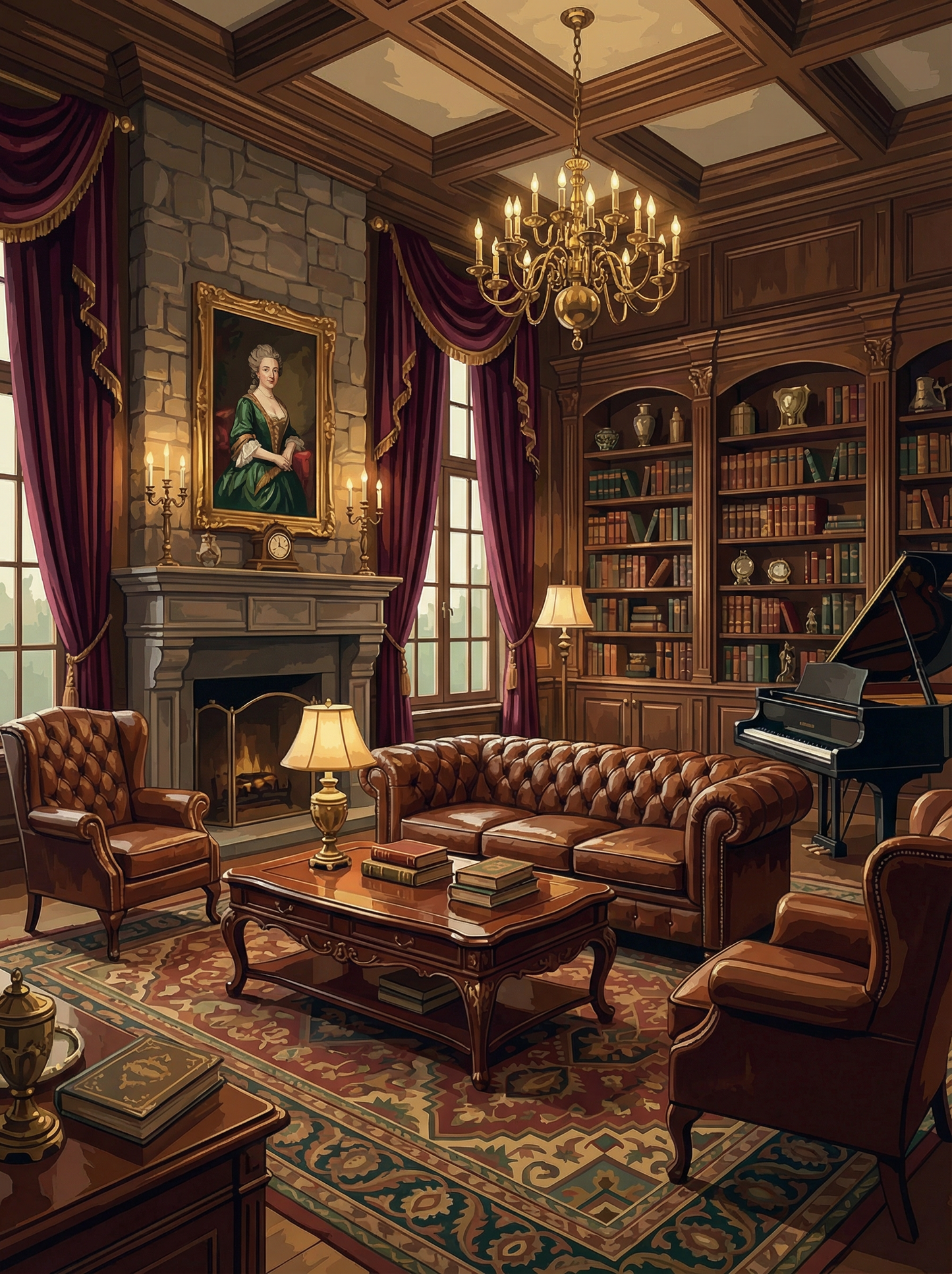 England Classic Library (Diamond Painting) Diamond Painting kit
