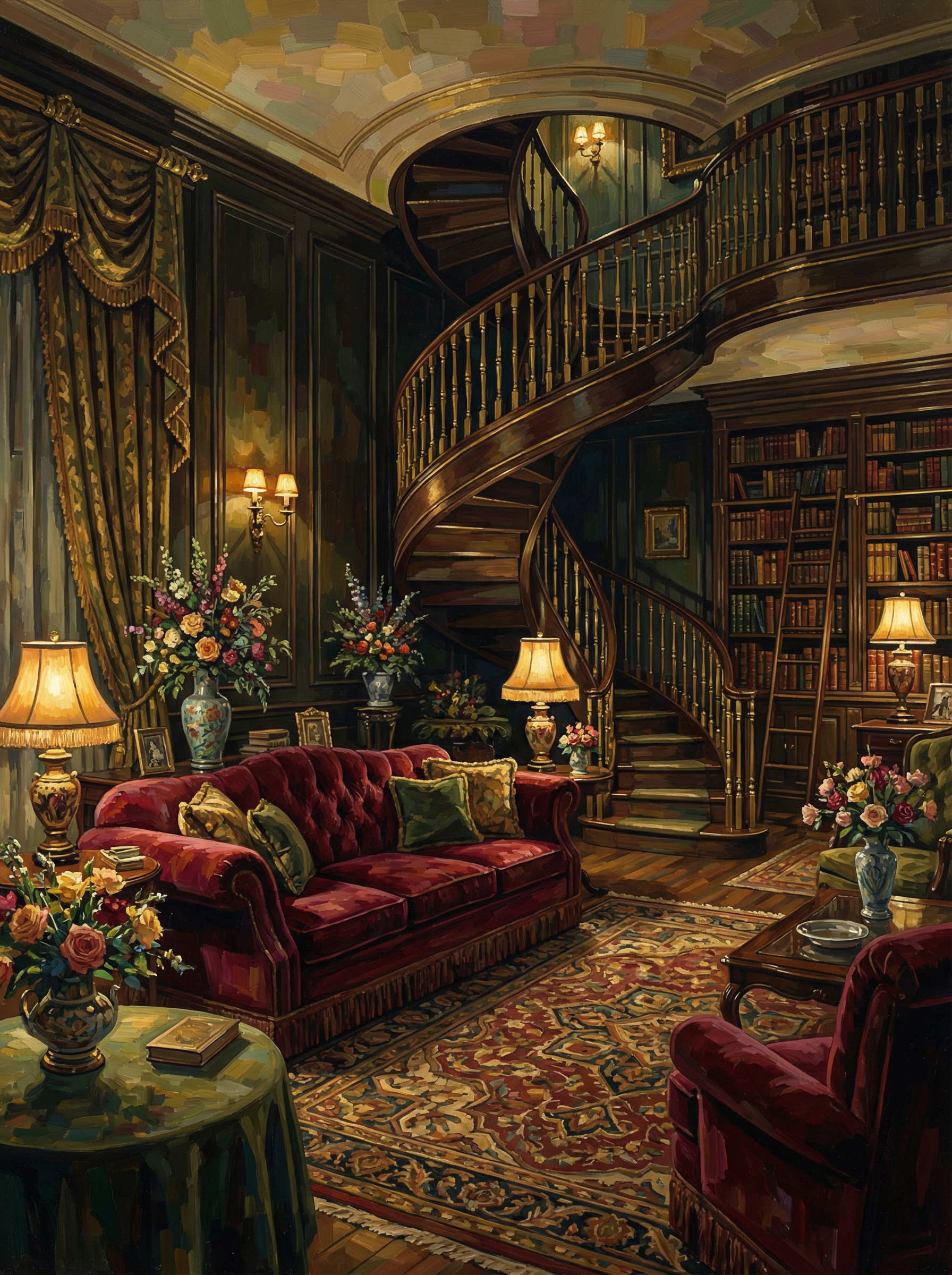 Grand Manor Atrium (Diamond Painting) Diamond Painting kit