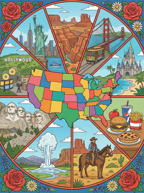 America Iconic Landmarks (Diamond Painting)