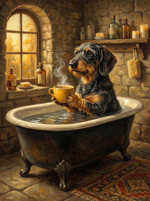 Cottage Bath Time (Diamond Painting) Diamond Painting kit
