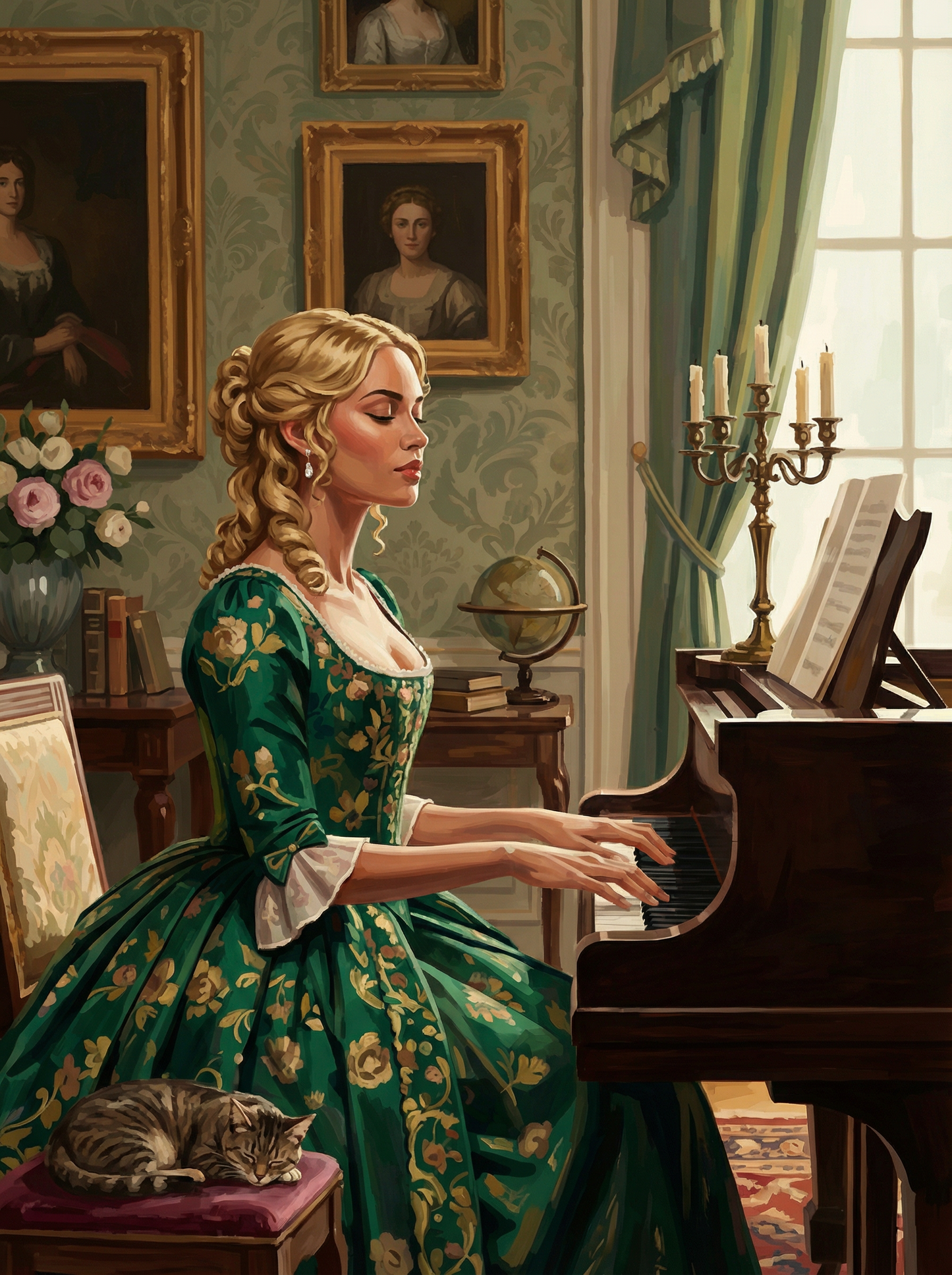 Elegy in Green (100 Color Diamond Painting)