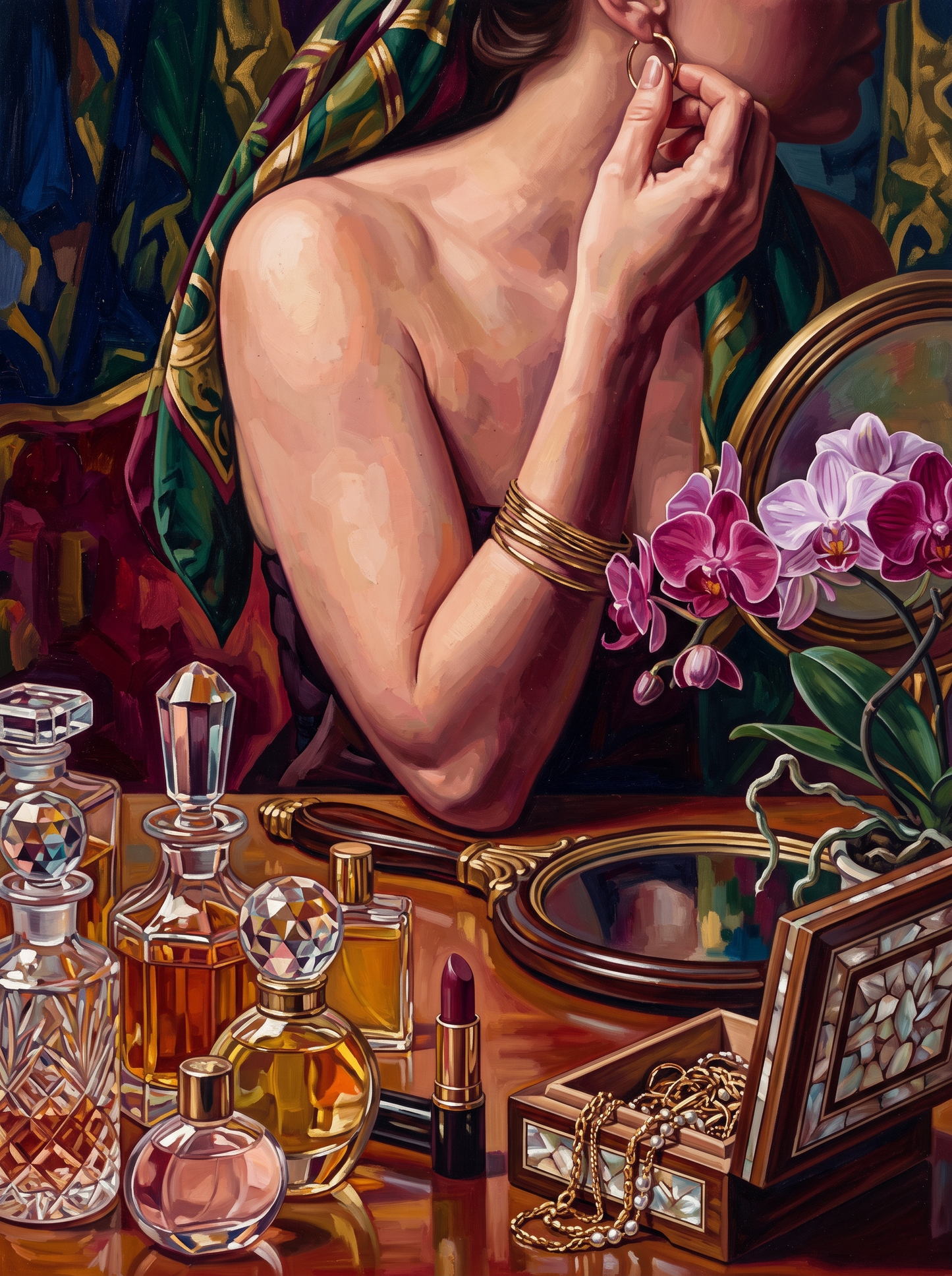 Earrings at the Vanity