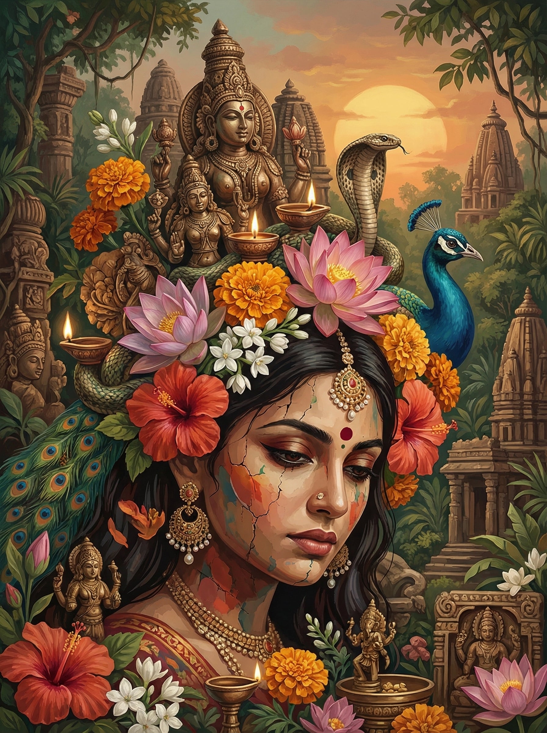 Eastern Temple Serenity (100 Color Diamond Painting) Diamond Painting kit